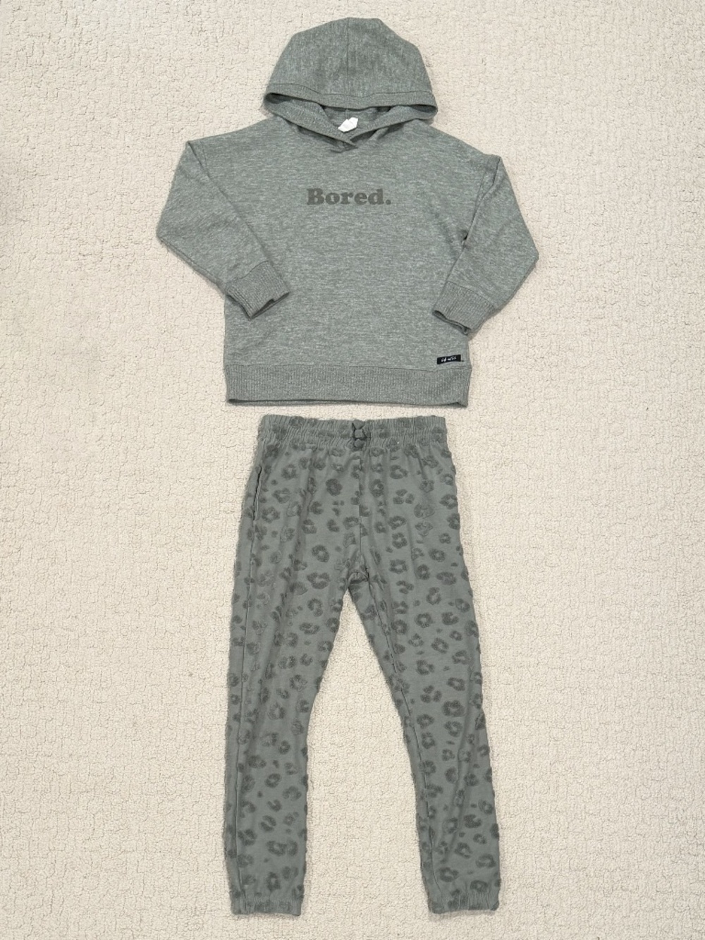 Kids Cotton On Kids Hoodie Sweater + Textured Sweatpants Size 7